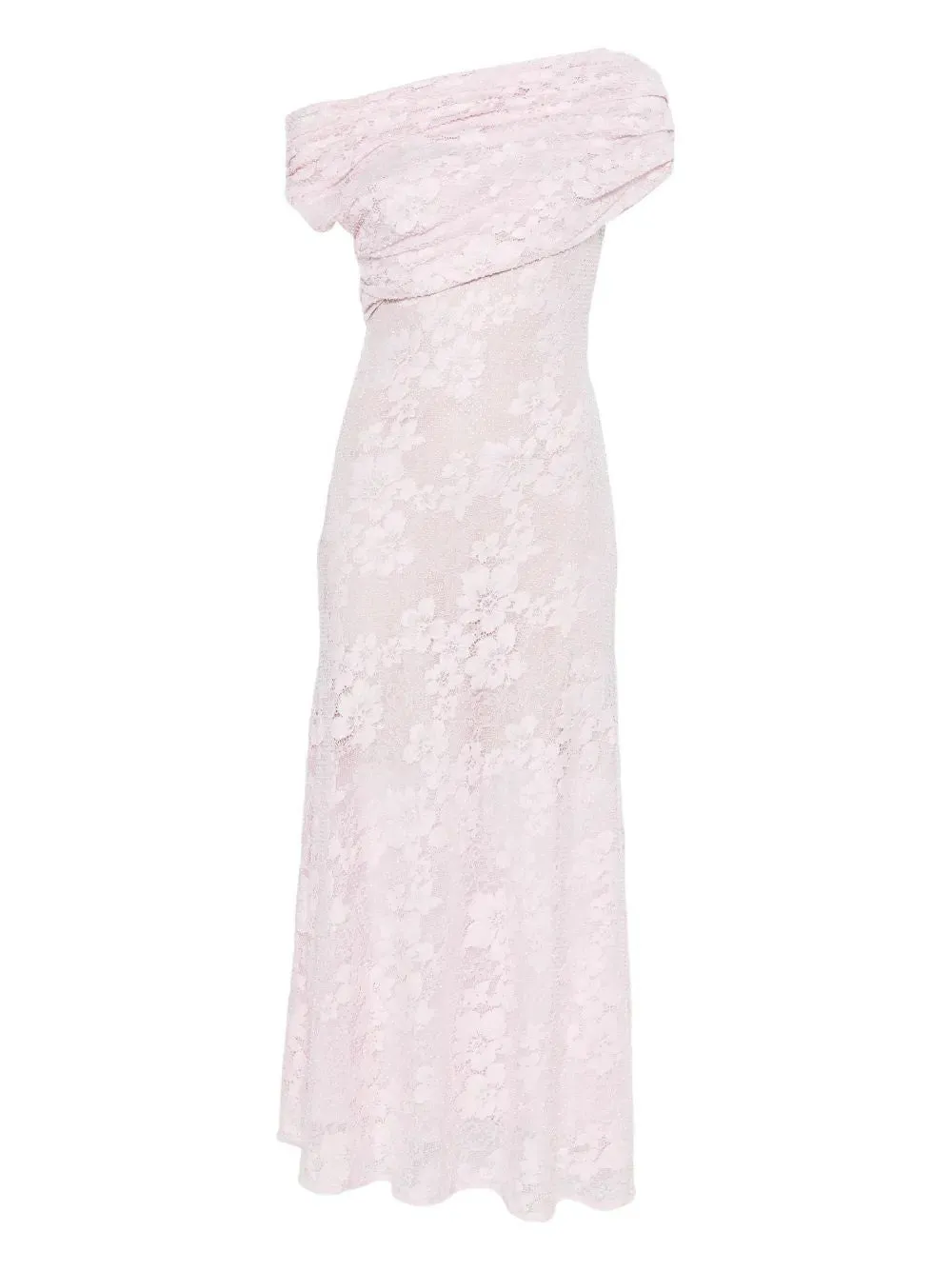 PINK POLYAMIDE RHINESTONE LACE MIDI DRESS sold by Lord & Taylor