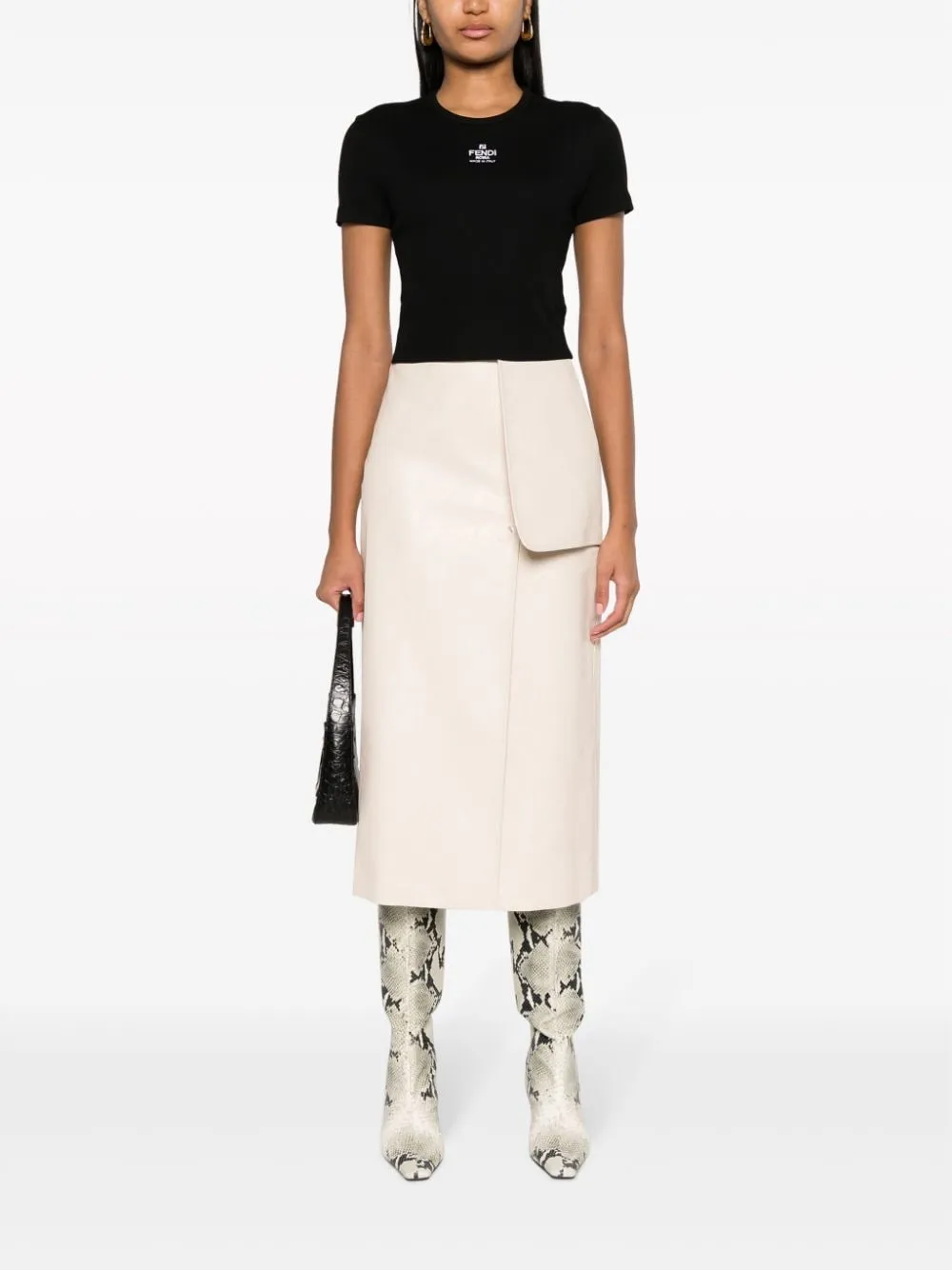 CROPPED RIBBED COTTON TOP sold by Lord & Taylor product image thumbnail 4