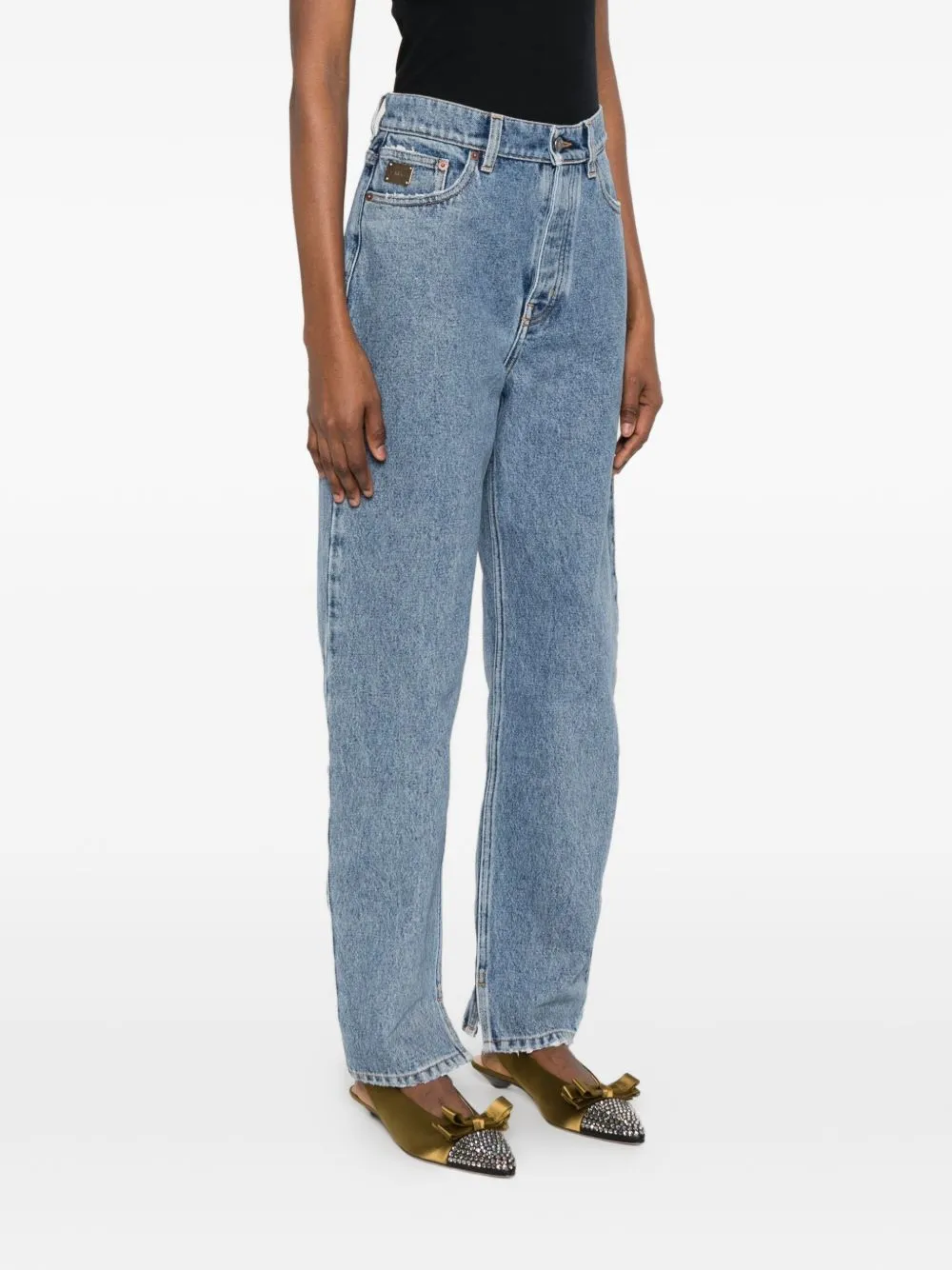 HIGH-RISE TAPERED JEANS sold by Lord & Taylor product image thumbnail 3