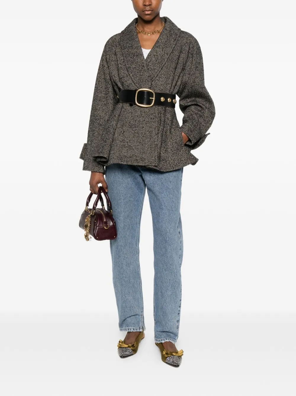 HIGH-RISE TAPERED JEANS sold by Lord & Taylor product image thumbnail 4