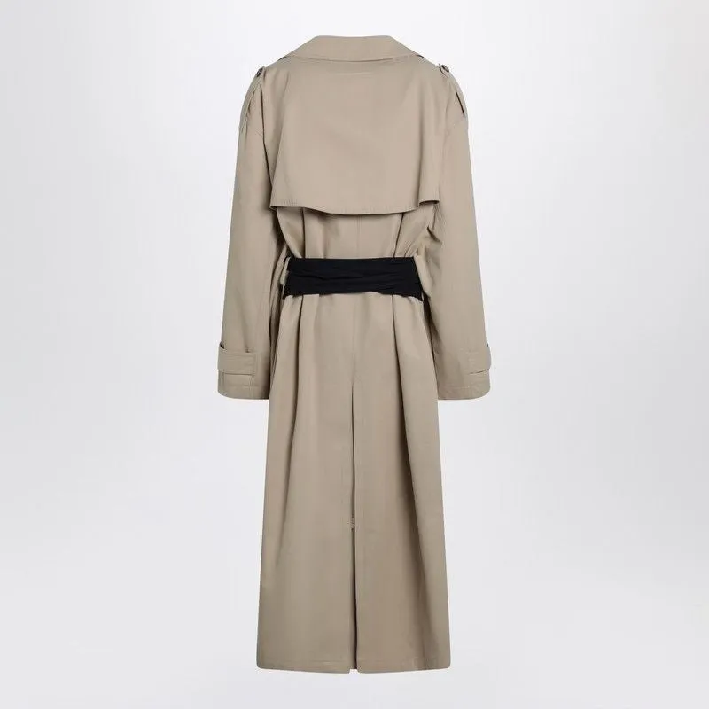 BEIGE COTTON TRENCH COAT WITH GLOVES sold by Lord & Taylor product image thumbnail 2