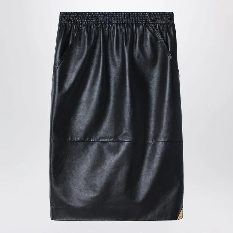 BLACK PENCIL SKIRT IN PLONGé NAPPA LEATHER sold by Lord & Taylor