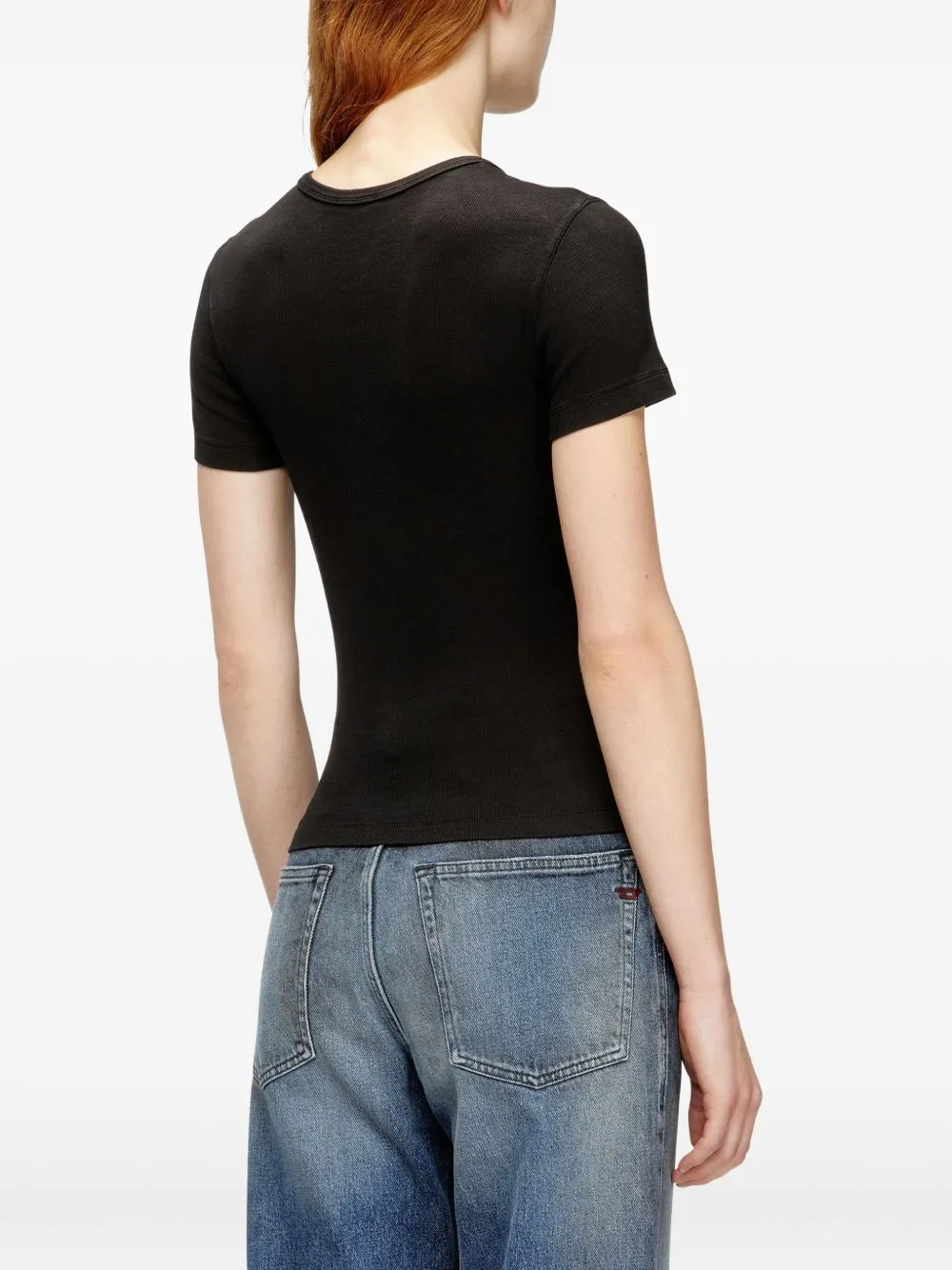 SLIM RIBBED T-SHIRT sold by Lord & Taylor product image thumbnail 3