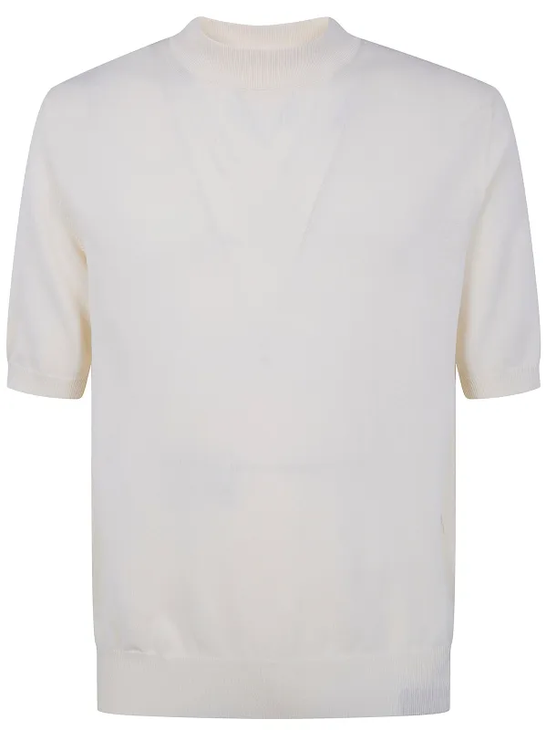 TURTLE NECK SHORT SLEEVES SWEATER made by Zanone