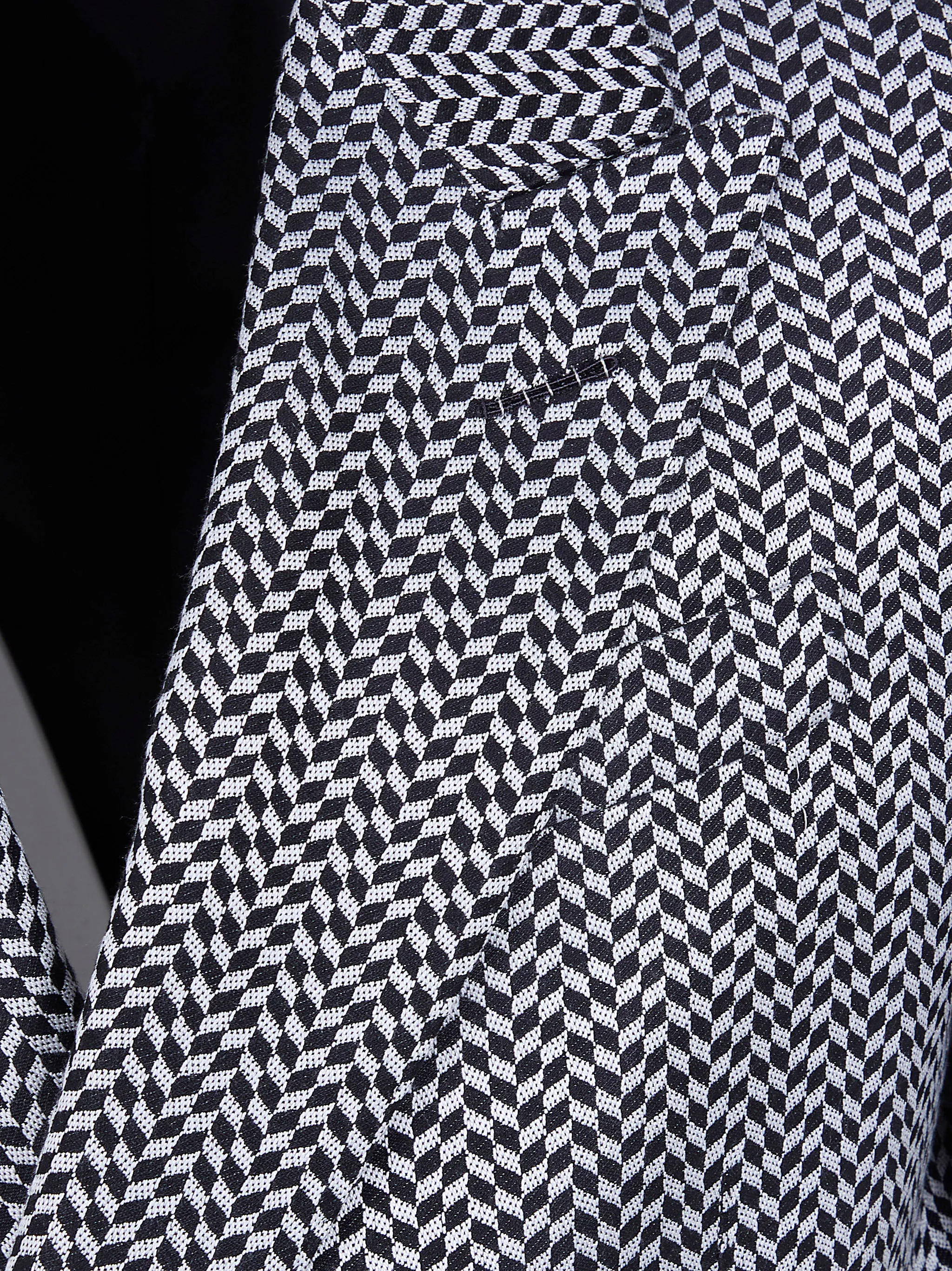 JACQUARD GEOMETRIC DESIGN DOUBLE BREASTED JACKET sold by Lord & Taylor product image thumbnail 3