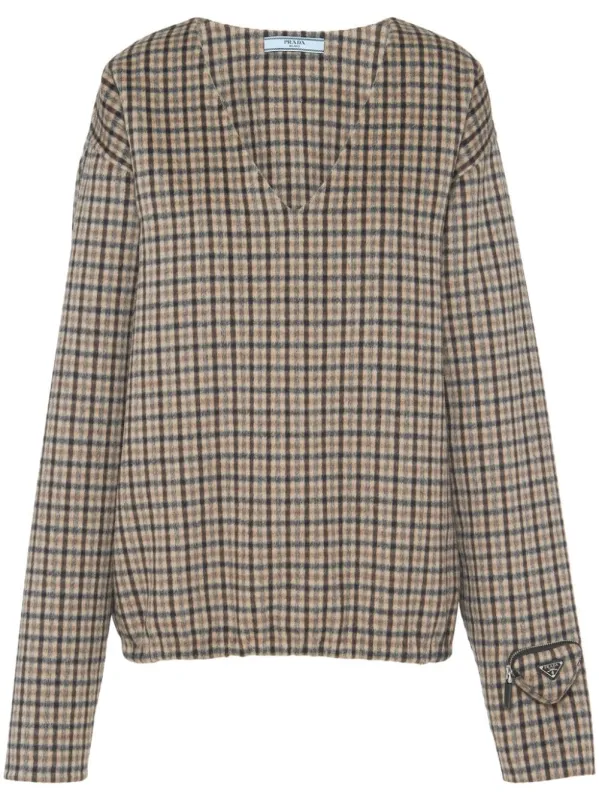 CHECKED CASHGORA SWEATER sold by Lord & Taylor