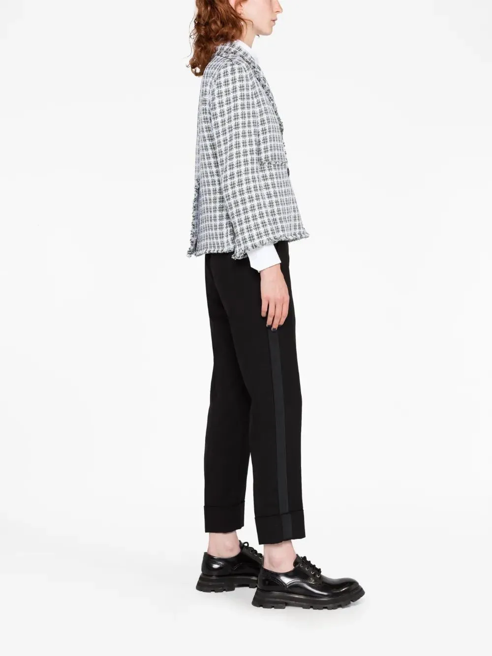 GREY COTTON CROPPED SPORTCOAT sold by Lord & Taylor product image thumbnail 4