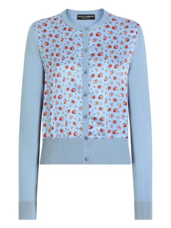BLUE SILK CARDIGAN TWILL sold by Lord & Taylor