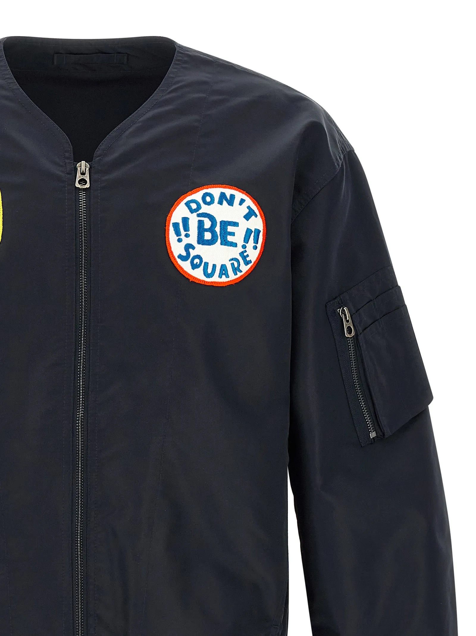 'Badges Collarless' bomber jacket sold by Lord & Taylor product image thumbnail 3