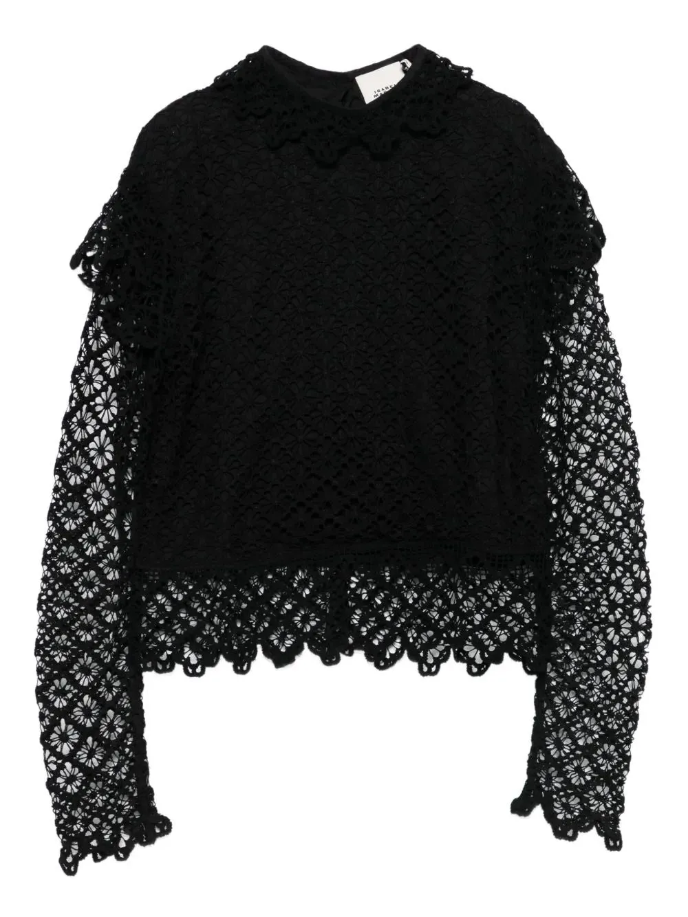 LUDIVINE LACE-TRIMMED RUFFLED TOP sold by Lord & Taylor
