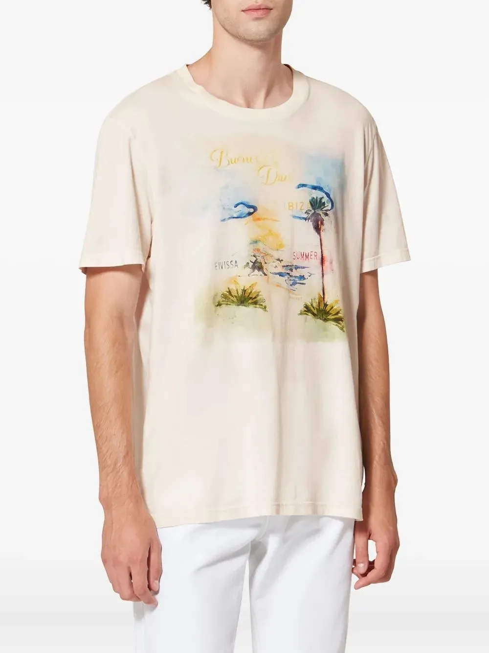 ECRU COTTON T-SHIRT sold by Lord & Taylor product image thumbnail 3