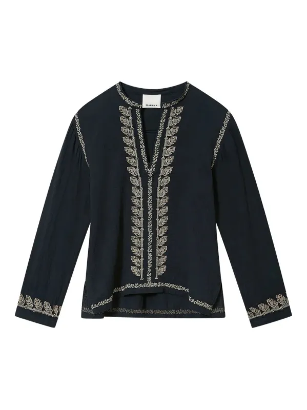 FADED BLACK COTTON T-SHIRT made by Isabel Marant