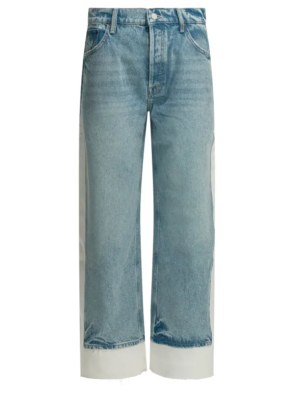 "The Nachio Double Dip Nerdy Fray" wide Leg Jeans made by MOTHER