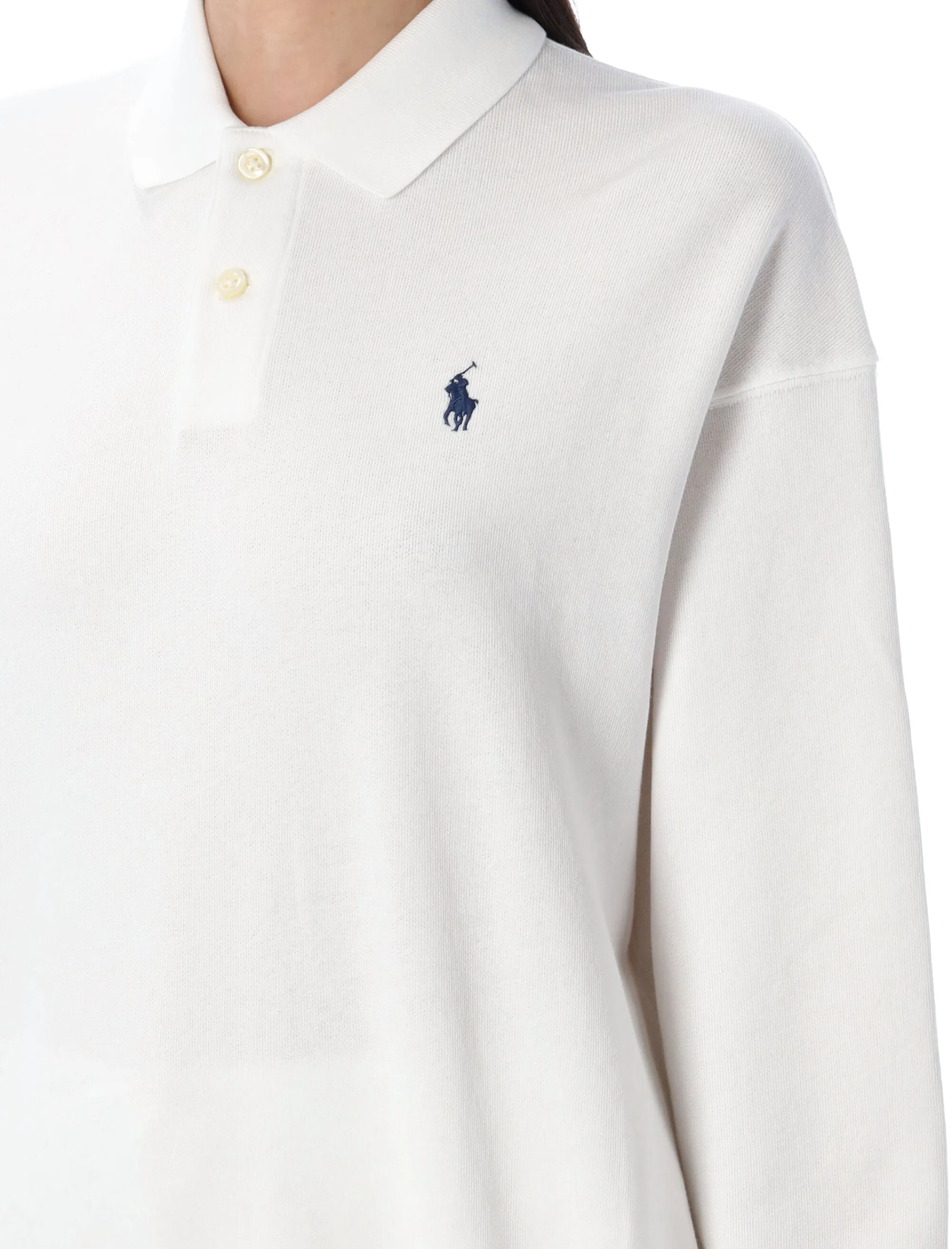 POLO RALPH LAUREN WHITE COTTON POLO SWEATSHIRT sold by Lord & Taylor product image thumbnail 3