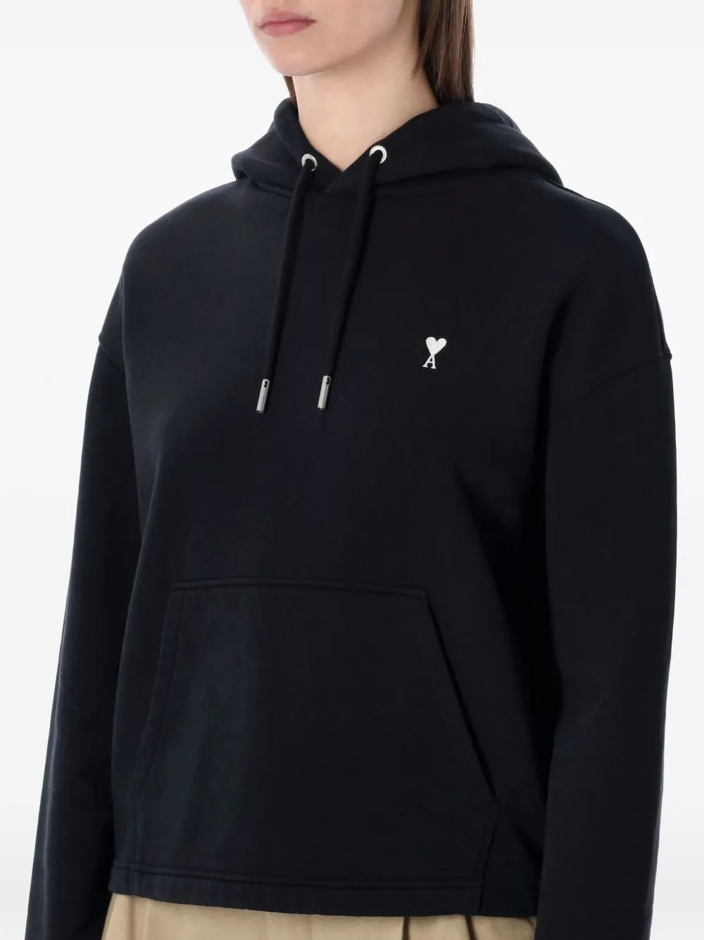 AMI PARIS AMI DE CŒUR CROPPED HOODIE sold by Lord & Taylor product image thumbnail 3