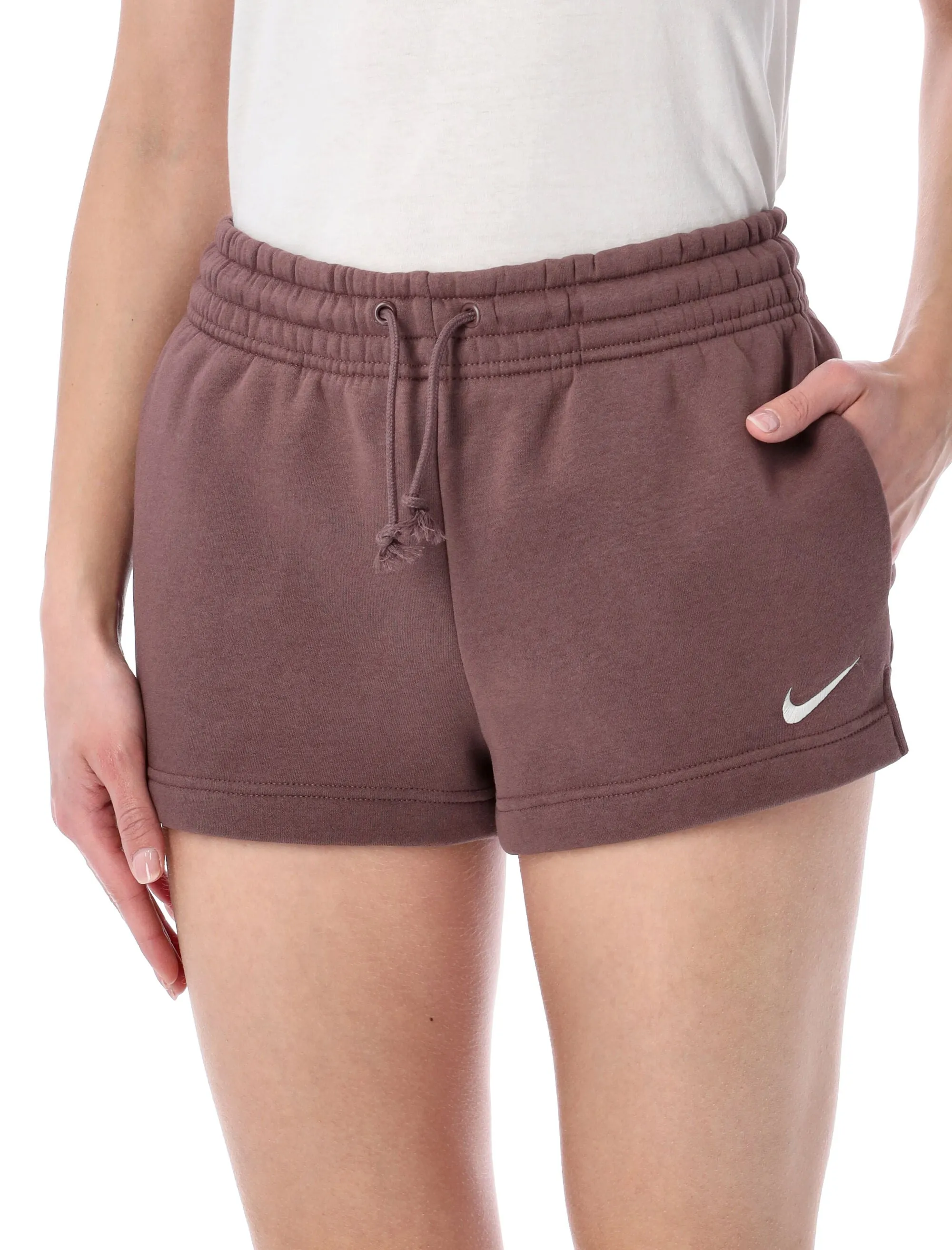 NIKE ELASTIC WAIST FLEECE SHORTS sold by Lord & Taylor product image thumbnail 3