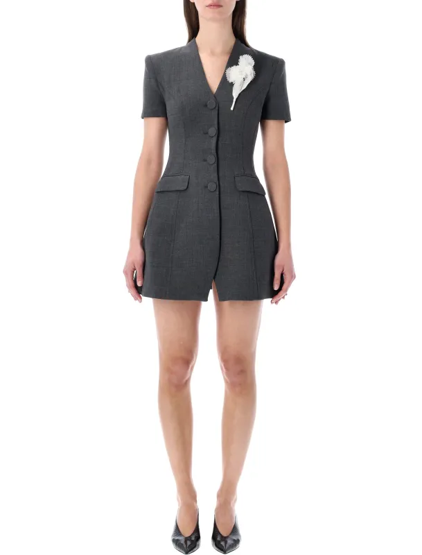 SELF-PORTRAIT TAILORED MINI DRESS WITH BROOCH sold by Lord & Taylor
