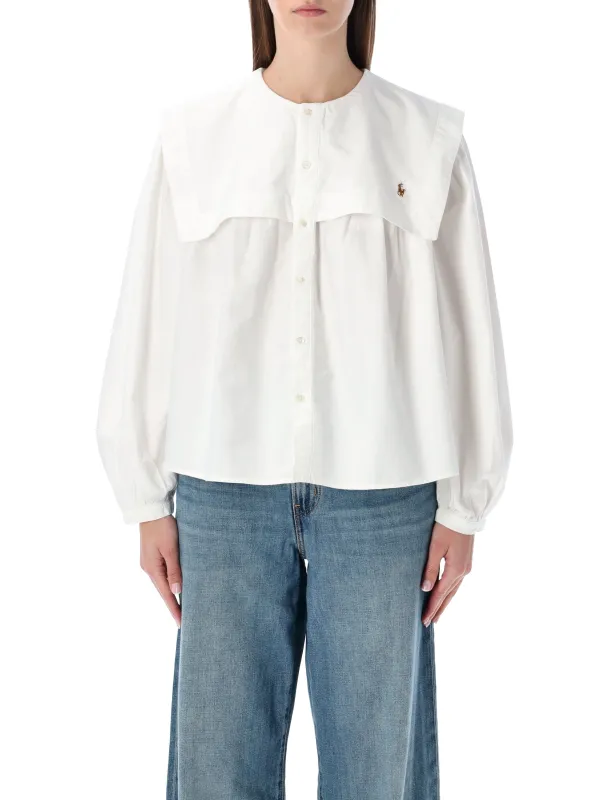 POLO RALPH LAUREN COTTON OXFORD SHIRT WITH BIB DETAIL made by Polo by Ralph Lauren