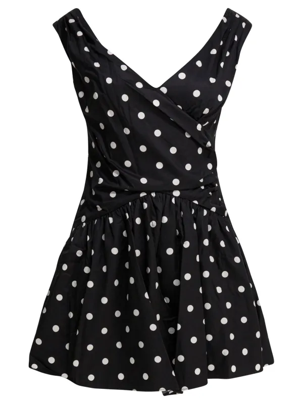 SELF-PORTRAIT BLACK POLKA DOT MINI DRESS sold by Lord & Taylor
