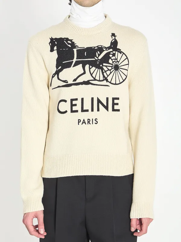 CREW NECK CASHMERE SWEATER made by Celine