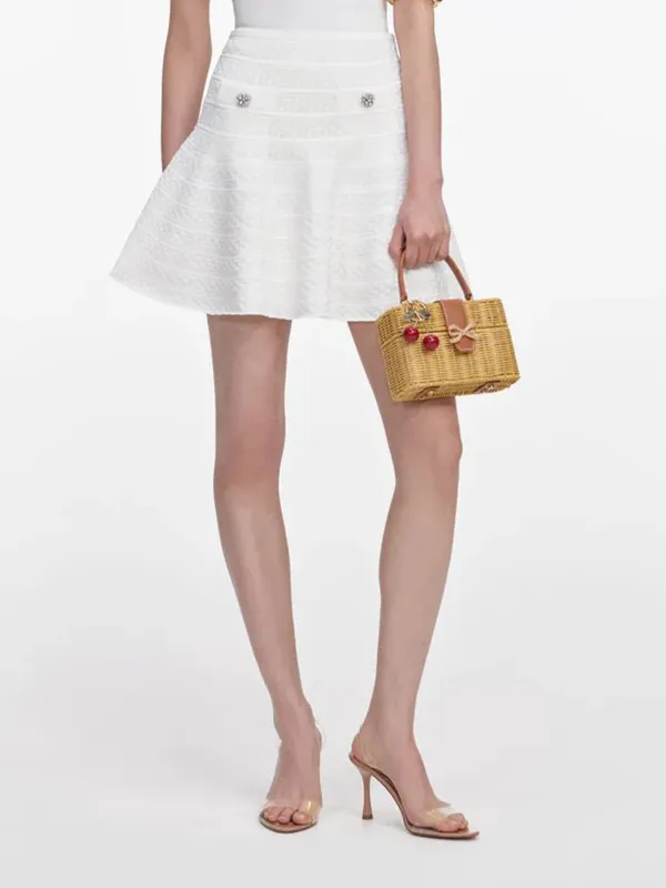 POINTELLE MINI SKIRT made by Self-Portrait