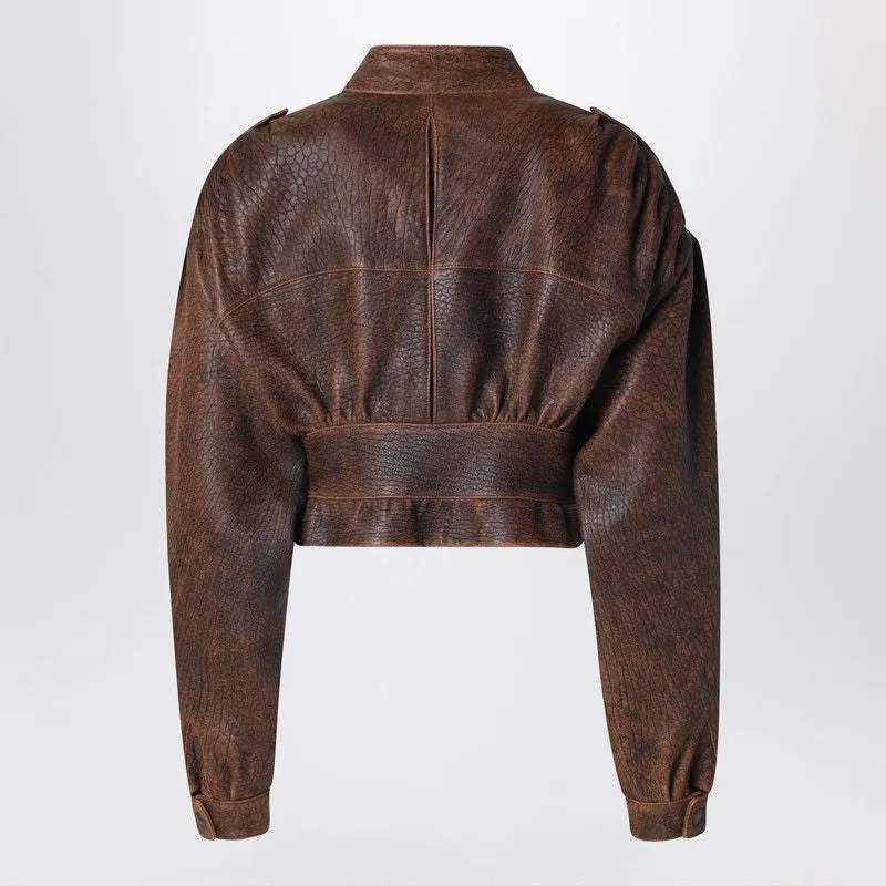 LEATHER BOMBER JACKET sold by Lord & Taylor product image thumbnail 2