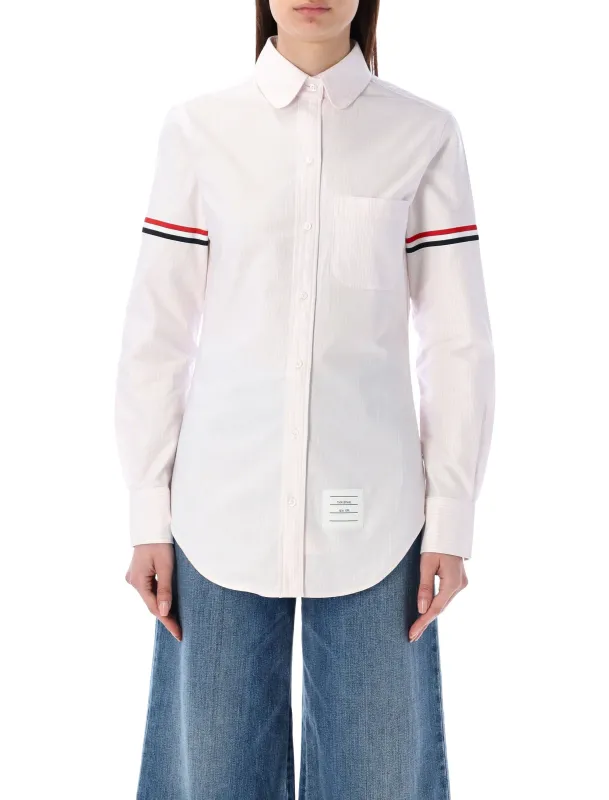 THOM BROWNE COTTON OXFORD SHIRT WITH STRIPED ARMBAND sold by Lord & Taylor