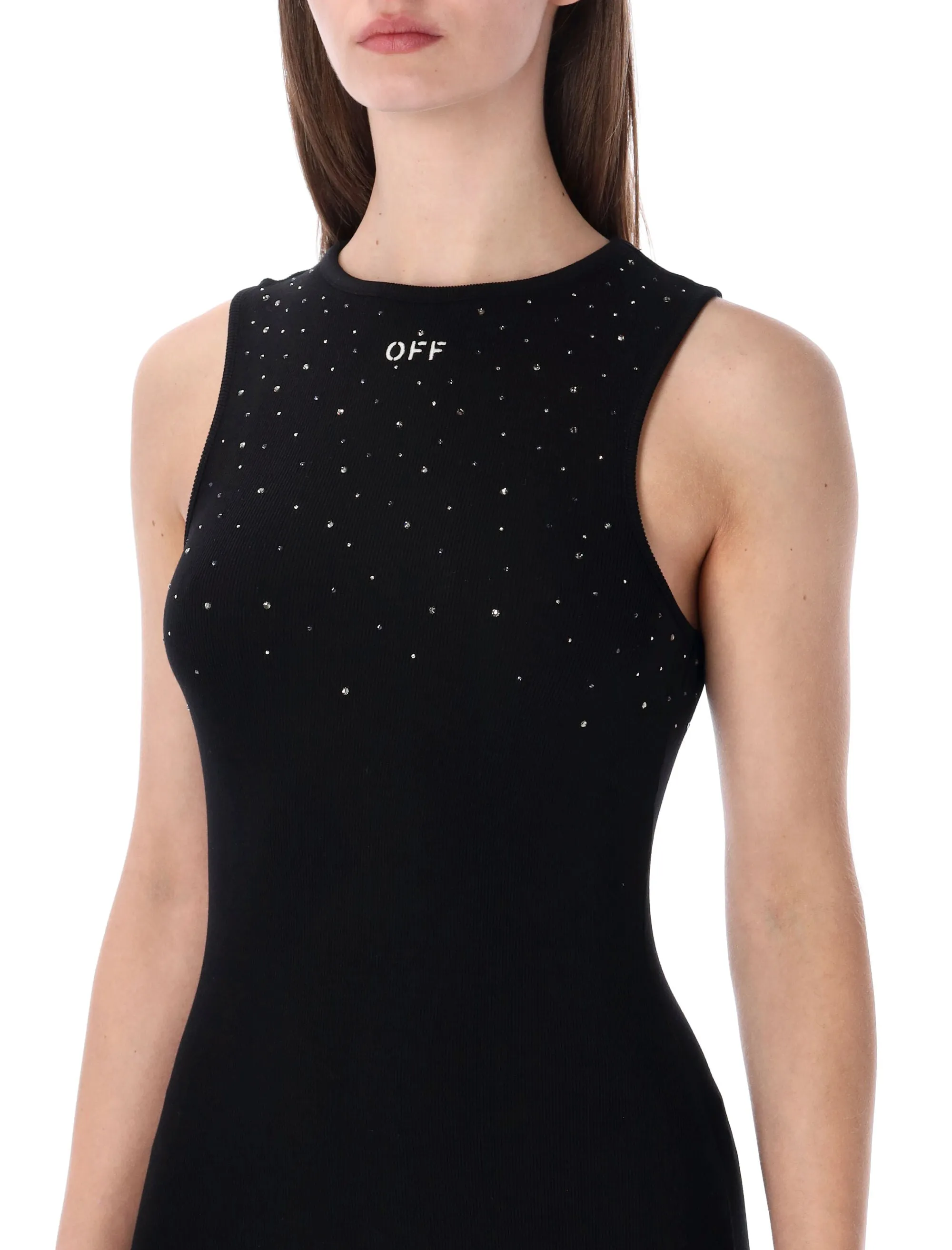 OFF-WHITE SWAROVSKI RIB MINI DRESS sold by Lord & Taylor product image thumbnail 3