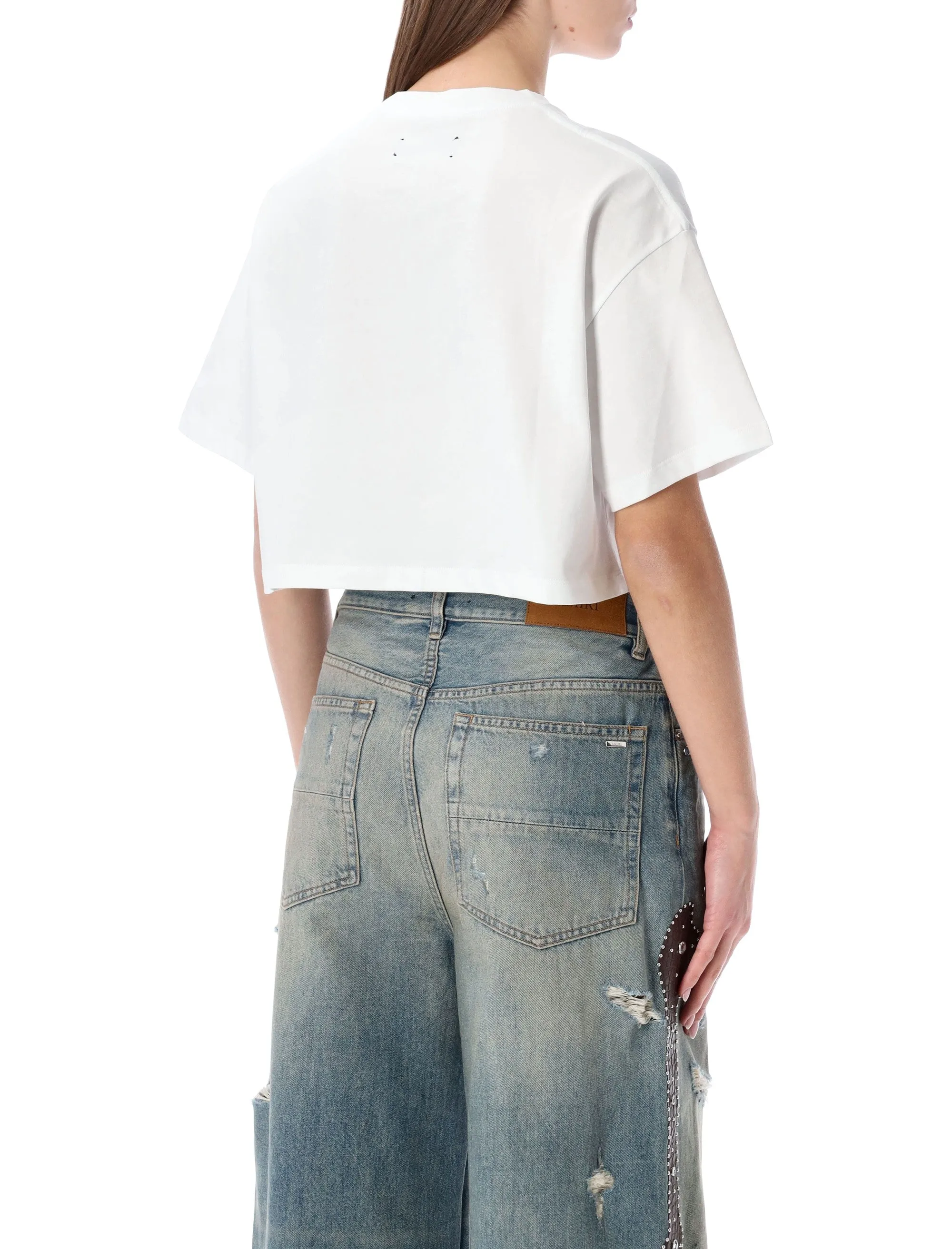 AMIRI ARTS DISTRICT CROPPED COTTON TEE sold by Lord & Taylor product image thumbnail 2