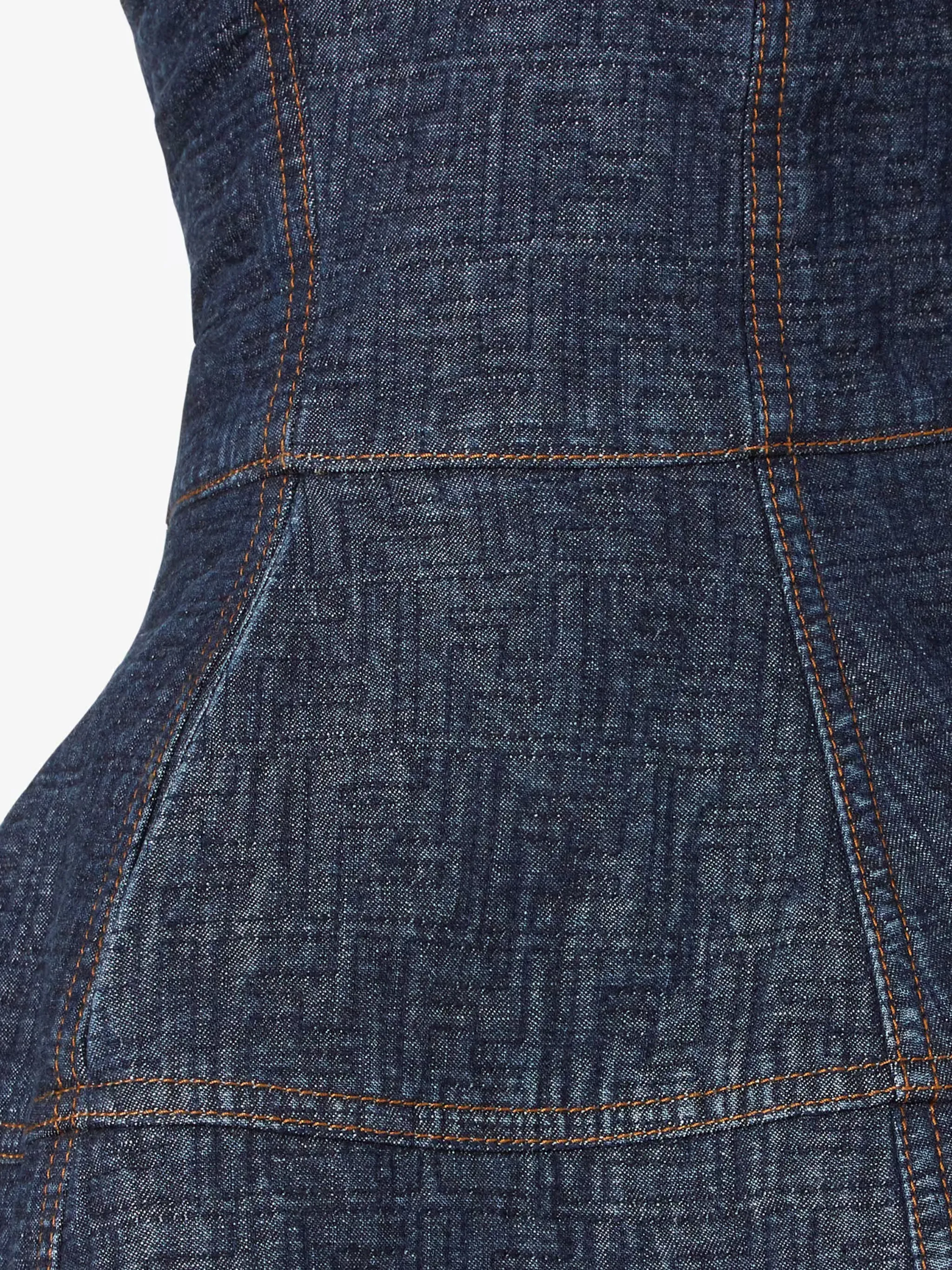 FENDI DARK BLUE FF DENIM BUSTIER DRESS sold by Lord & Taylor product image thumbnail 4
