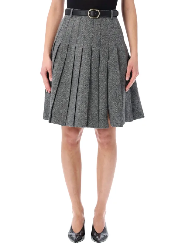 SELF-PORTRAIT HERRINGBONE PLEATED MIDI SKIRT sold by Lord & Taylor