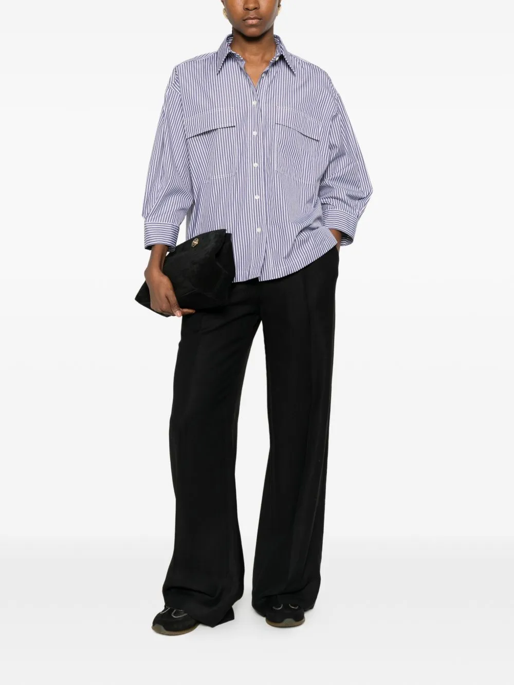 STRIPED COTTON SHIRT sold by Lord & Taylor product image thumbnail 2