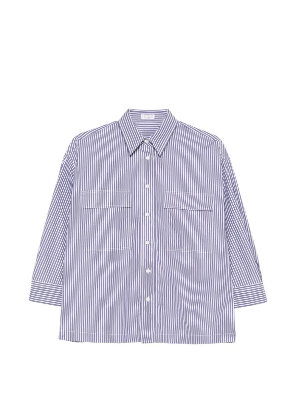 STRIPED COTTON SHIRT made by Brunello Cucinelli
