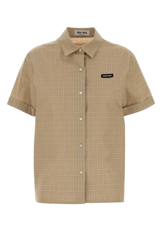 EMBROIDERED POPLIN SHIRT made by Miu Miu