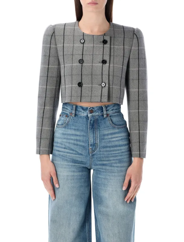 CHLOÉ CROPPED CHECKED JACKET sold by Lord & Taylor