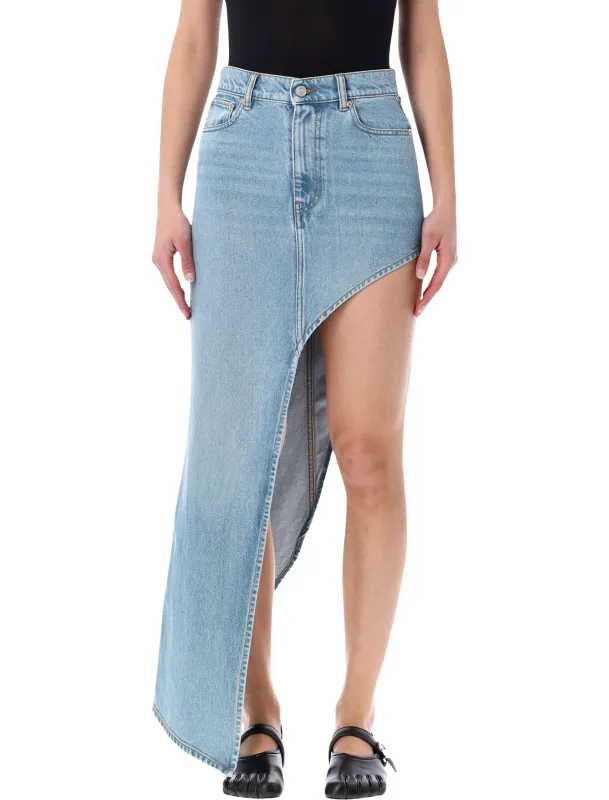 COPERNI ASYMMETRIC DENIM SKIRT made by Coperni Paris