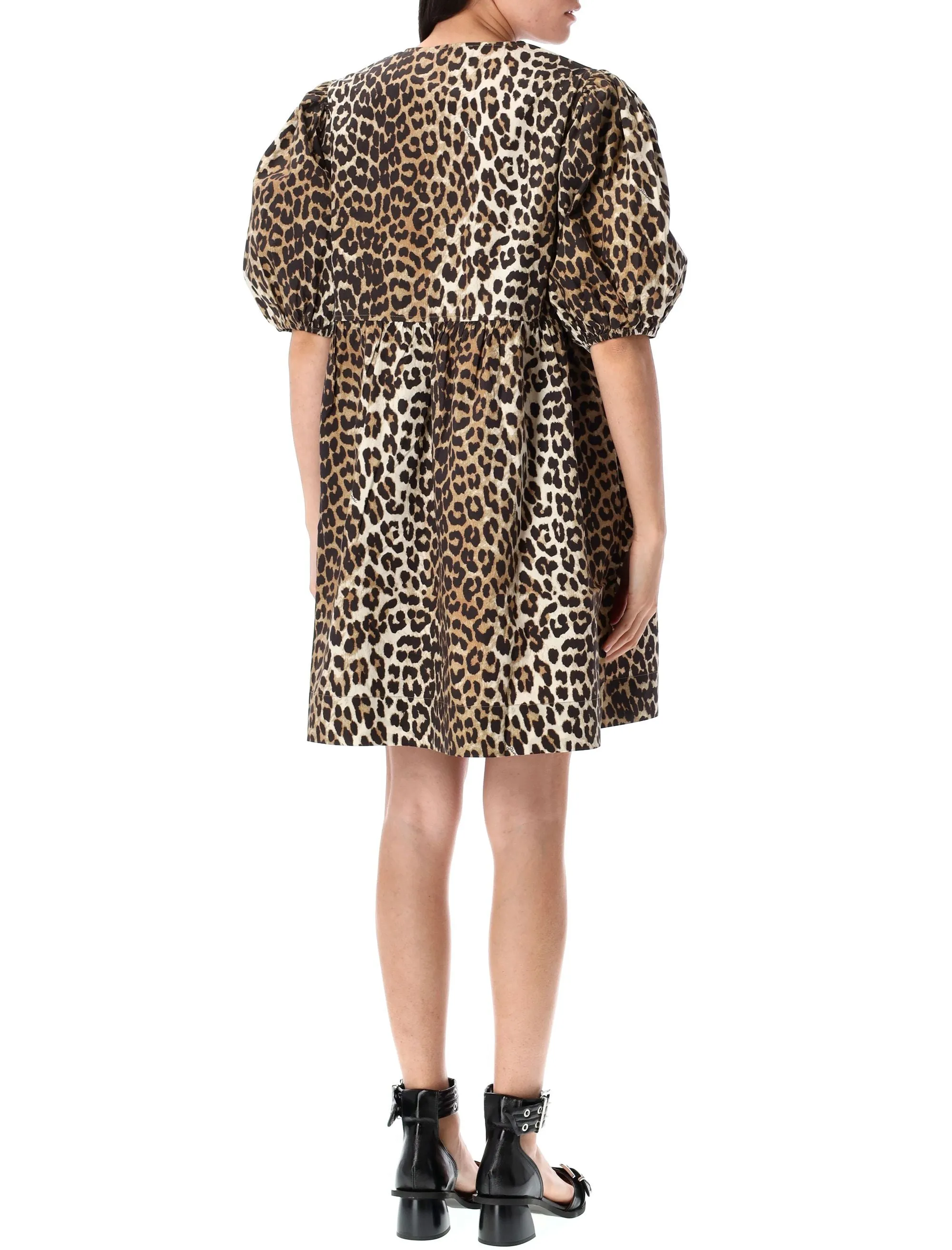 GANNI LEOPARD TIE STRING MINI DRESS sold by Lord & Taylor product image thumbnail 2