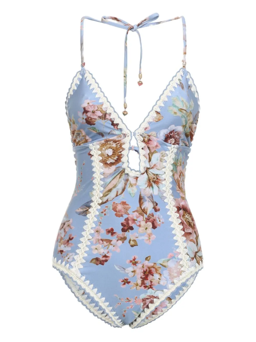 ZIMMERMANN CHAMBRAY CROCHET ONE-PIECE SWIMSUIT sold by Lord & Taylor