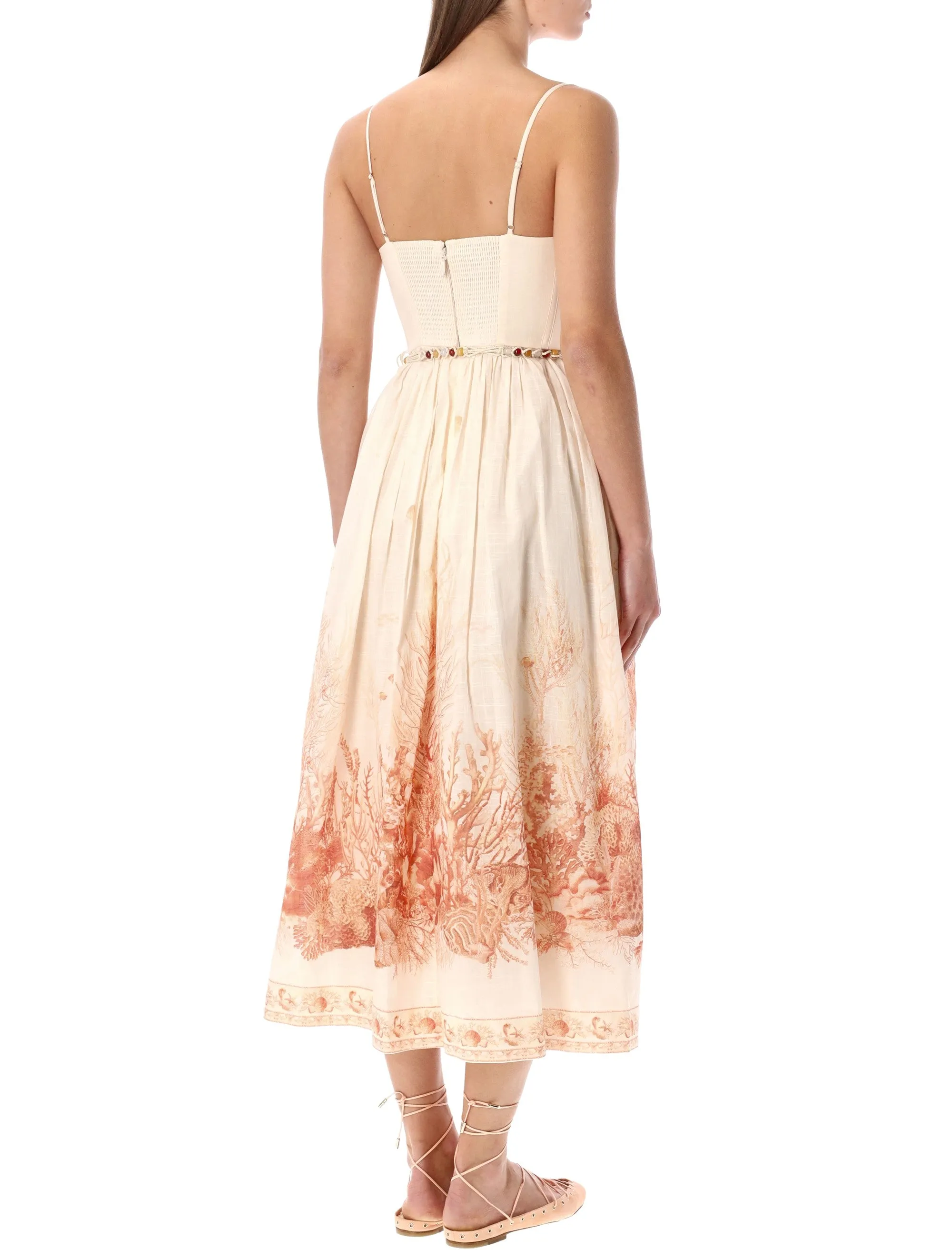 ZIMMERMANN WANDERLUST CORSET MIDI DRESS CREAM sold by Lord & Taylor product image thumbnail 2
