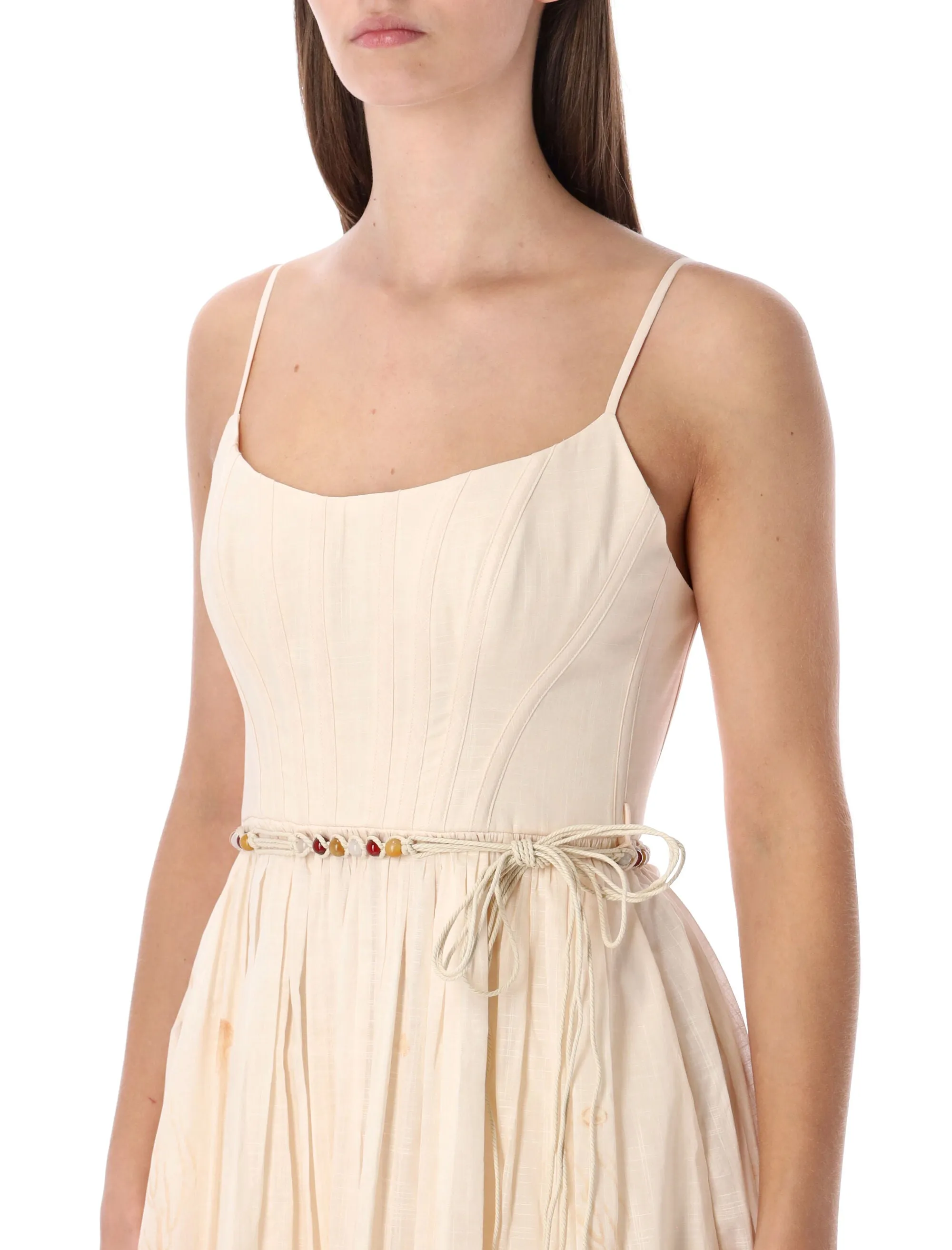 ZIMMERMANN WANDERLUST CORSET MIDI DRESS CREAM sold by Lord & Taylor product image thumbnail 3