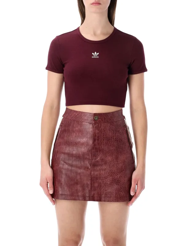 ADIDAS ORIGINALS RIBBED CROPPED T-SHIRT sold by Lord & Taylor