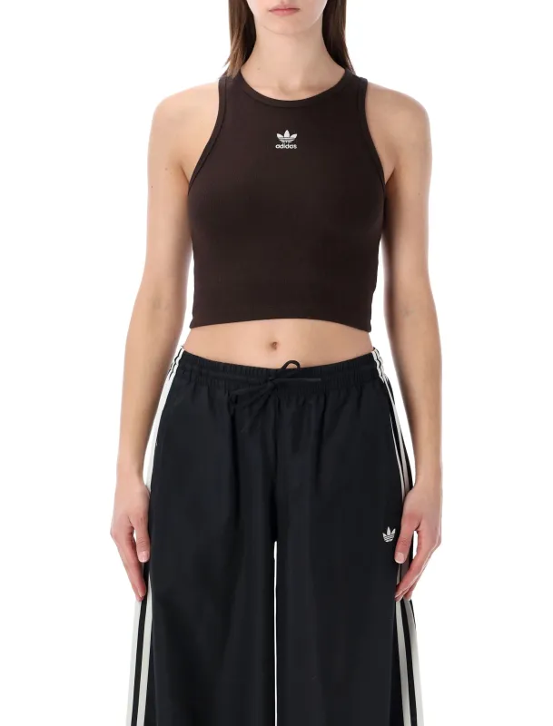 ADIDAS ORIGINALS ESSENTIALS RIBBED TANK TOP - COFFEE sold by Lord & Taylor