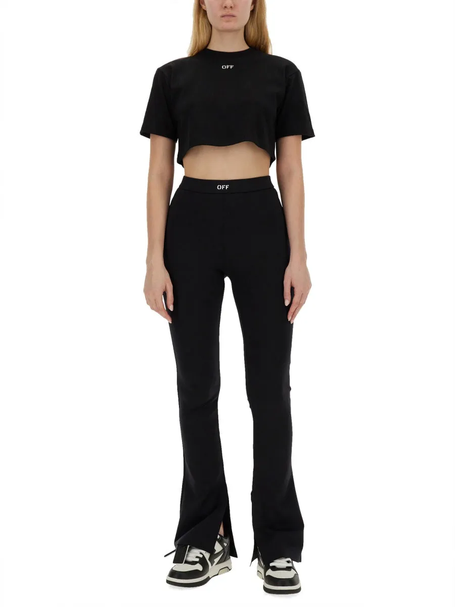 OFF-WHITE BLACK CROPPED TEE sold by Lord & Taylor product image thumbnail 4