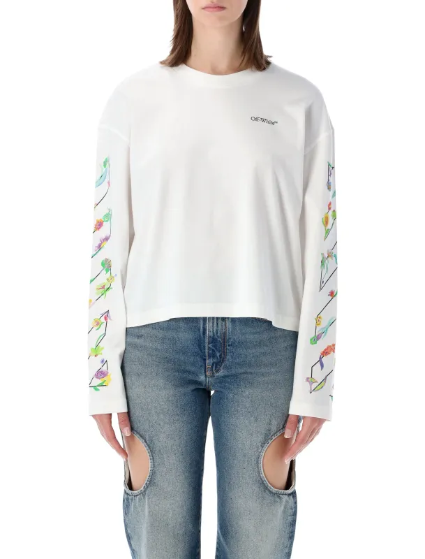 OFF-WHITE FLOWER LONG SLEEVE T-SHIRT sold by Lord & Taylor