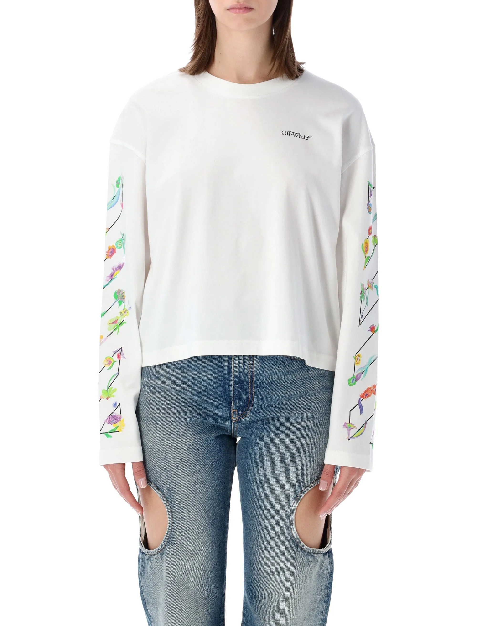 OFF-WHITE FLOWER LONG SLEEVE T-SHIRT sold by Lord & Taylor