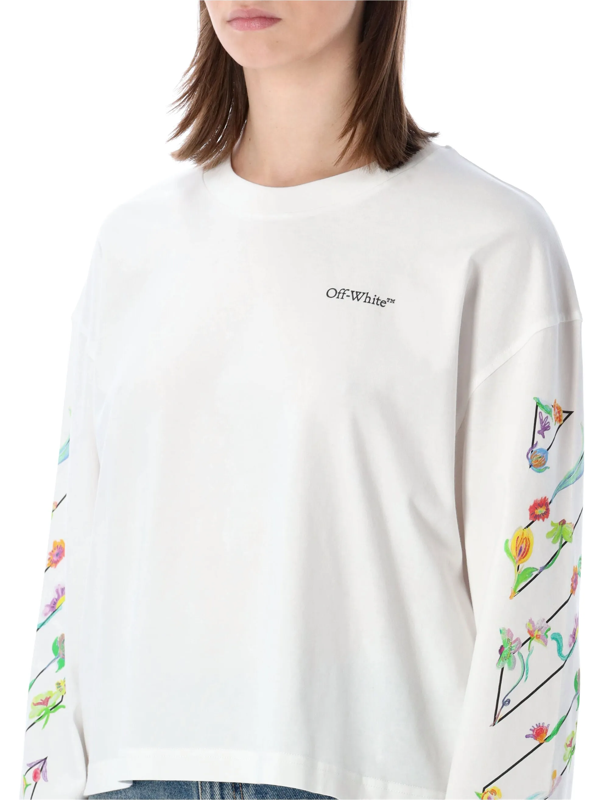 OFF-WHITE FLOWER LONG SLEEVE T-SHIRT sold by Lord & Taylor product image thumbnail 3