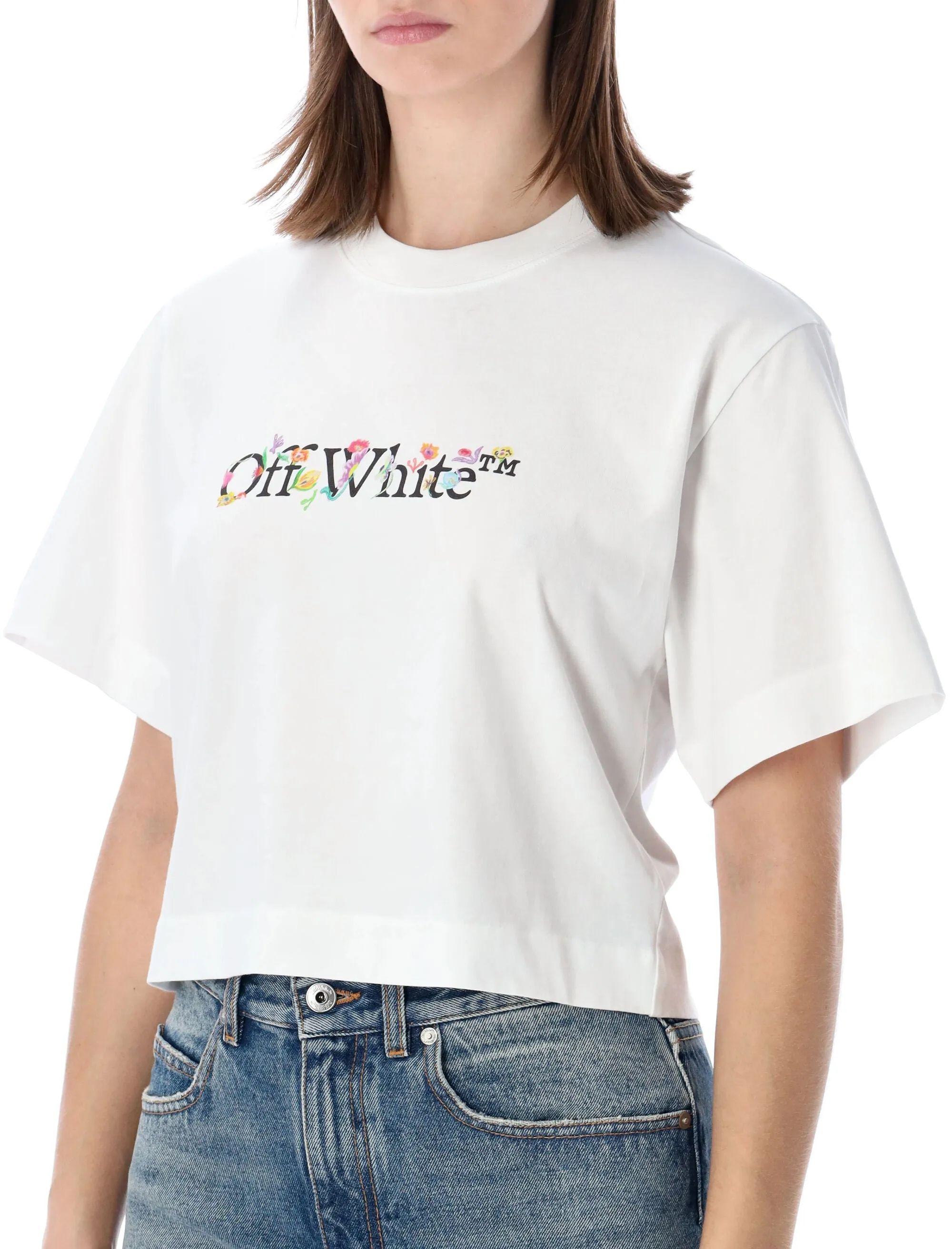 OFF-WHITE FLOWER CROPPED T-SHIRT sold by Lord & Taylor product image thumbnail 3