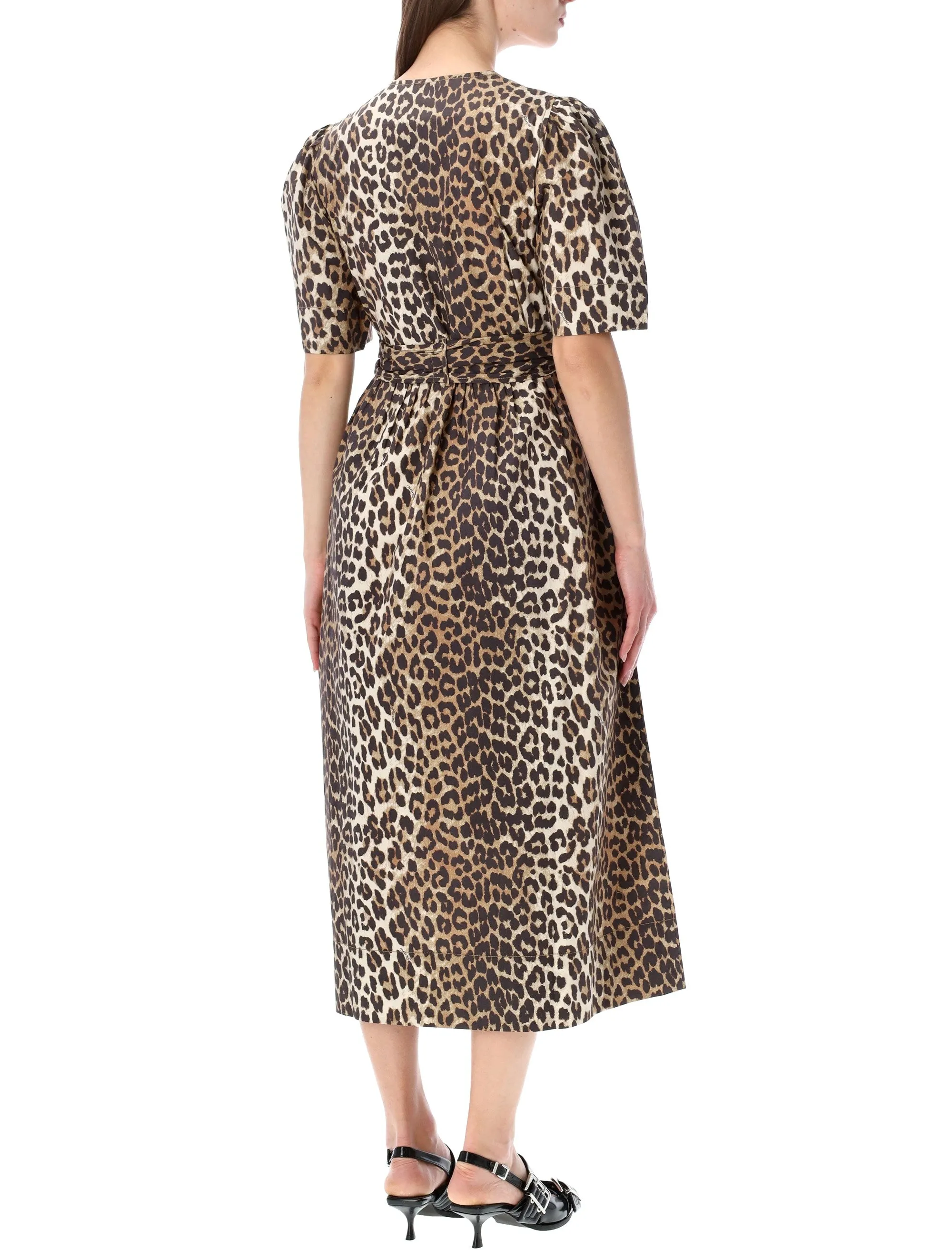 GANNI LEOPARD PRINT COTTON MIDI DRESS sold by Lord & Taylor product image thumbnail 2