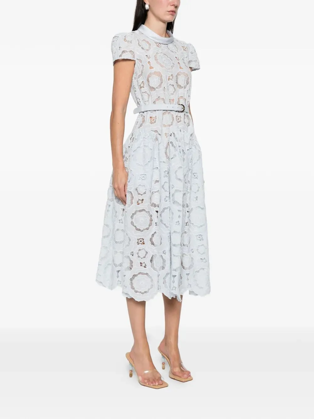 SELF-PORTRAIT FLORAL-LACE MIDI DRESS sold by Lord & Taylor product image thumbnail 2