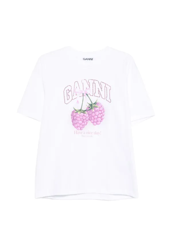 RASPBERRY COTTON T-SHIRT made by Ganni